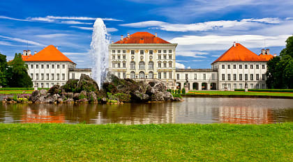 Nymphenburg Palace in  Munich's western district Neuhausen-Nymphenburg, Bavaria, Germany