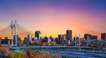Nelson Mandela Bridge in Johannesburg, South Africa
