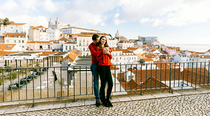 Couple in Lisbon, Portugal