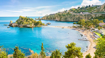 Delightful coastal town of Taormina, Sicily, Italy