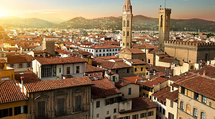 Florence in the morning sun, Italy