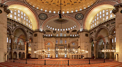 Suleymaniye Mosque Interior, Istanbul, Turkey