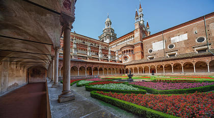 Monastery of Certosa di Pavia in Milan, Italy