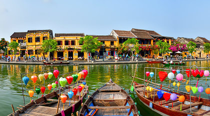 Hoi An on the banks of the Thu Bồn River in Vietnam