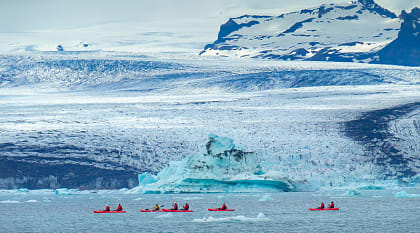 Kayaking, Jokulsarlon Glacier Lagoon, Iceland