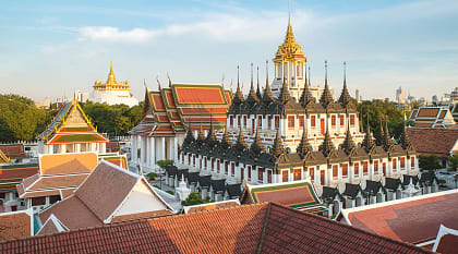 Wat Ratchanaddaram and Metal Palace in Bangkok, Thailand.