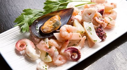 Insalata di mare Napoletana, or Neapolitan seafood salad