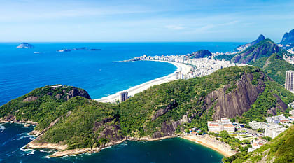 View of Rio de Janeiro in Brazil