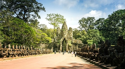 Bayon temple in Siem Reap, Camboadia