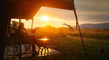 Luxury text in Serengeti, Tanzania