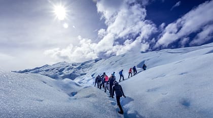 Hiking Perito Moreno glacier in Argentina