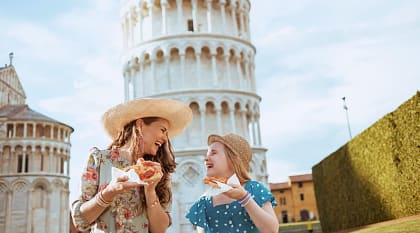 Pisa, Italy Mother and daughter in Pisa, Italy
