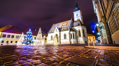 St. Mark's Church at Christmas, Zagreb