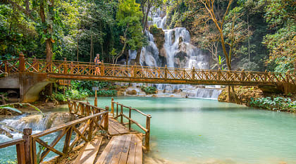 Kuang Si waterfall in Luang Prabang, Laos