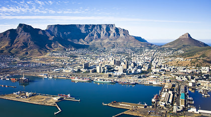 View of Table Mountain in Cape Town, South Africa