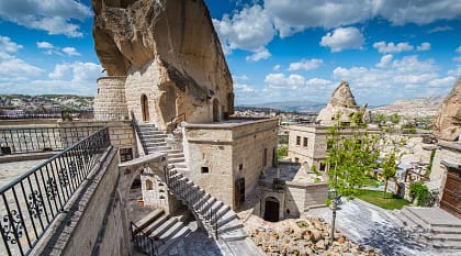 Town of Goreme in Cappadocia, Turkey