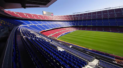 Football stadium in Barcelona, Spain