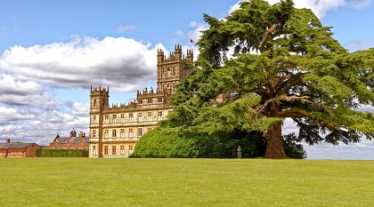 Highclere Castle in England used as the setting in Downton Abbey.