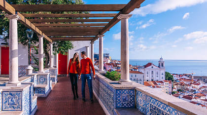 Couple in Lisbon, Portugal Couple in Lisbon, Portugal