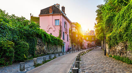 Montmartre neighborhood in Paris, France