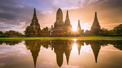 Wat Chaiwatthanaram in Ayutthaya, Thailand