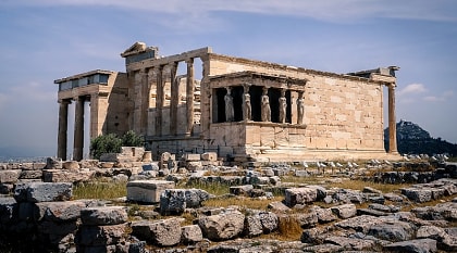 The Erechtheion Temple at the Acropolis in Athens, Greece The Erechtheion Temple at the Acropolis in Athens, Greece