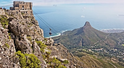 Cape town cable car in South Africa