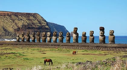 Moai statues on Easter Island Moai statues on Easter Island