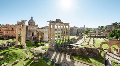 The Roman Forum in Italy at sunrise The Roman Forum in Italy at sunrise