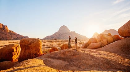 Spitzkoppe Valley at sunset, Namibia