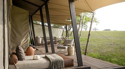 Luxury tent on Serengeti, Tanzania