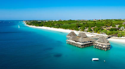 View of beach in Zanzibar, Tanzania