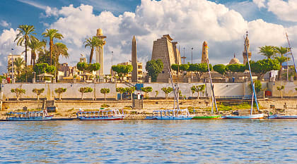 Karnak Temple on the Nile River in Luxor, Egypt