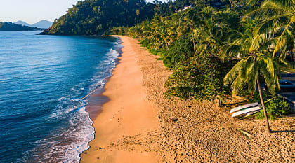 Stunning views of the beach early in the morning, Palm Cove, Queensland.
