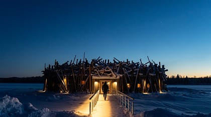 Arctic Bath in Hardas, Sweden.  Photo © Ted Logardt, courtesy of Arctic Bath.