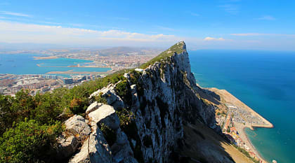 The Rock of Gibraltar in Spain