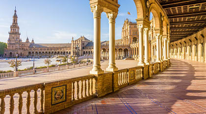 Plaza de España in Seville, Spain