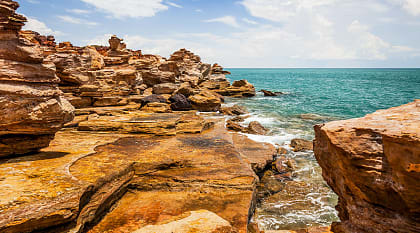 Australia Broome Rocks Ocean