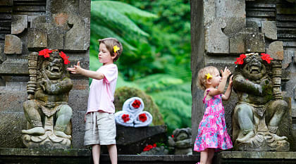 Bali, Indonesia Brother and sister on vacation in Bali