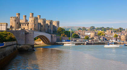 Conwy Castle, UNESCO World Heritage Site, in Wales, United Kingdom