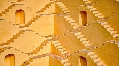 Pannaa Meena ka Kund step well near Amber Fort in Jaipur, India