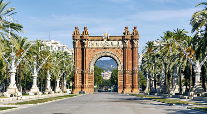 Triumph Arch in Barcelona, Spain.