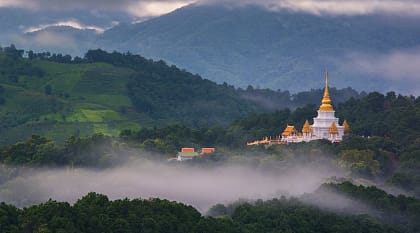 Supta in the northern mountain tea plantations of Chiang Rai, Thailand
