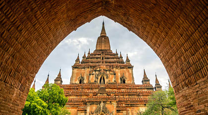 The Bagan temples of Burma in Myanmar