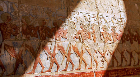 Egyptian hieroglyphs in side Queen Hatshepsut Temple in Valley of the Kings, Egypt Egyptian hieroglyphs in side Queen Hatshepsut Temple in Valley of the Kings, Egypt