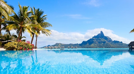 View of Otemanu mountain in Bora Bora View of Otemanu mountain in Bora Bora