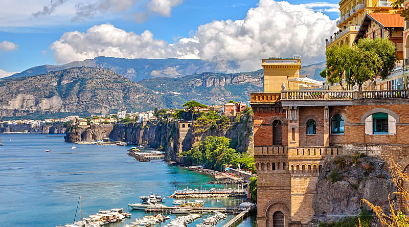 The coast of Sorrento in Italy The coast of Sorrento in Italy