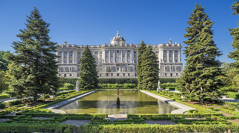 Gardens of the Royal Palace in Madrid, Spain Gardens of the Royal Palace in Madrid, Spain