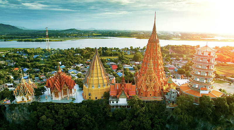 Wat Tham Sua Temple in Kanchanaburi Province, Thailand Wat Tham Sua Temple in Kanchanaburi Province, Thailand