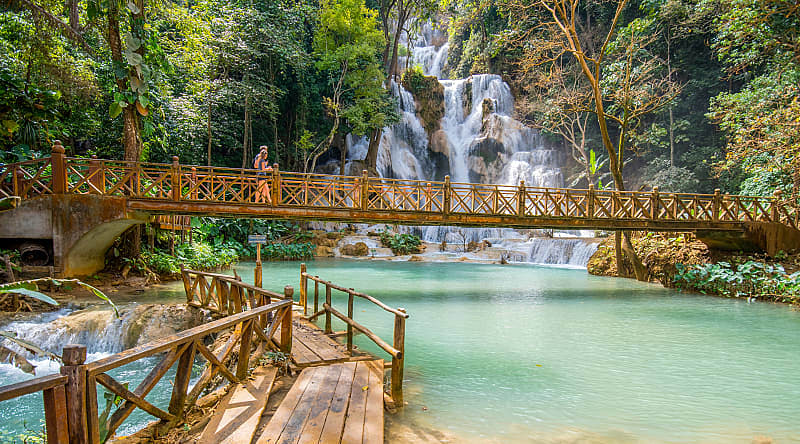 Kuang Si waterfall in Luang Prabang, Laos Kuang Si waterfall in Luang Prabang, Laos